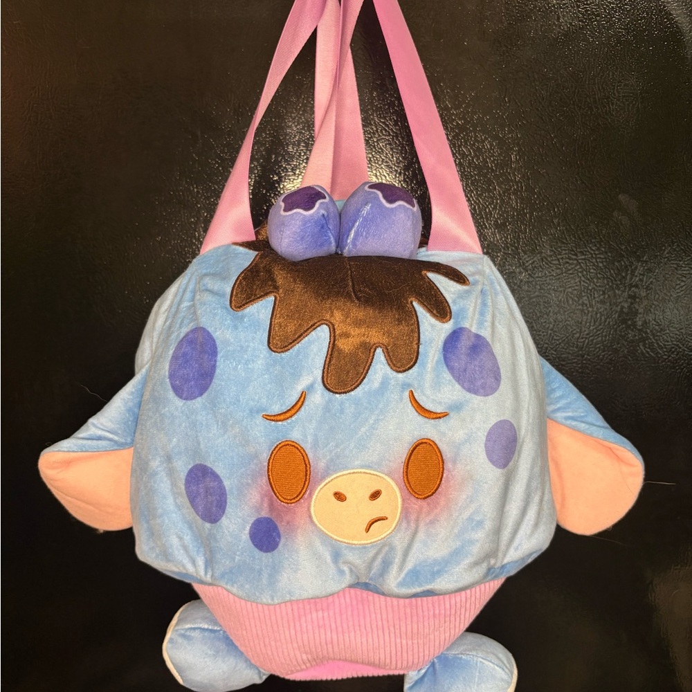 Disney Blue and Purple Plush Eeyore cupcake Bag